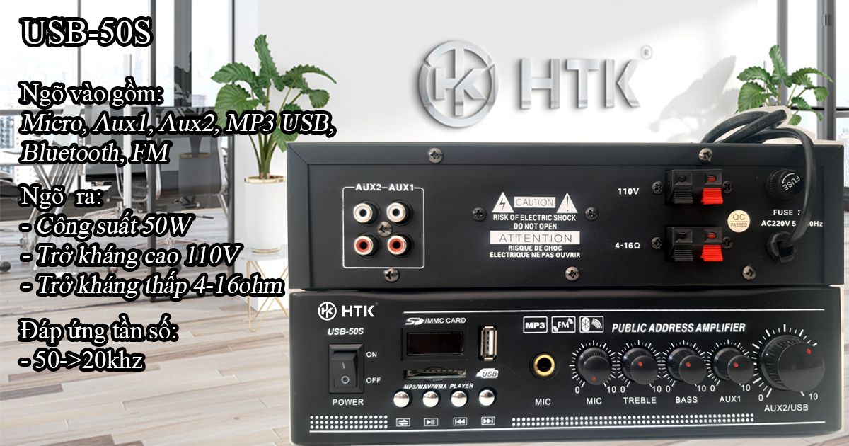 Tăng âm HTK USB-50S 